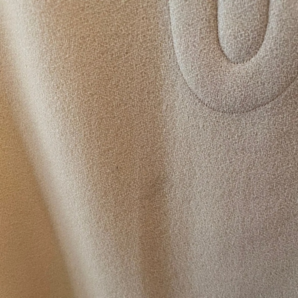 Vintage 1960s Pierre Cardin Space Age Geometric Print Beige Dress - Picture 5 of 11